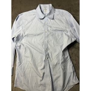 BROOKS‎ BROTHERS Regent Fit Non Iron Supima Dress Shirt 17.5 34/35 Blue